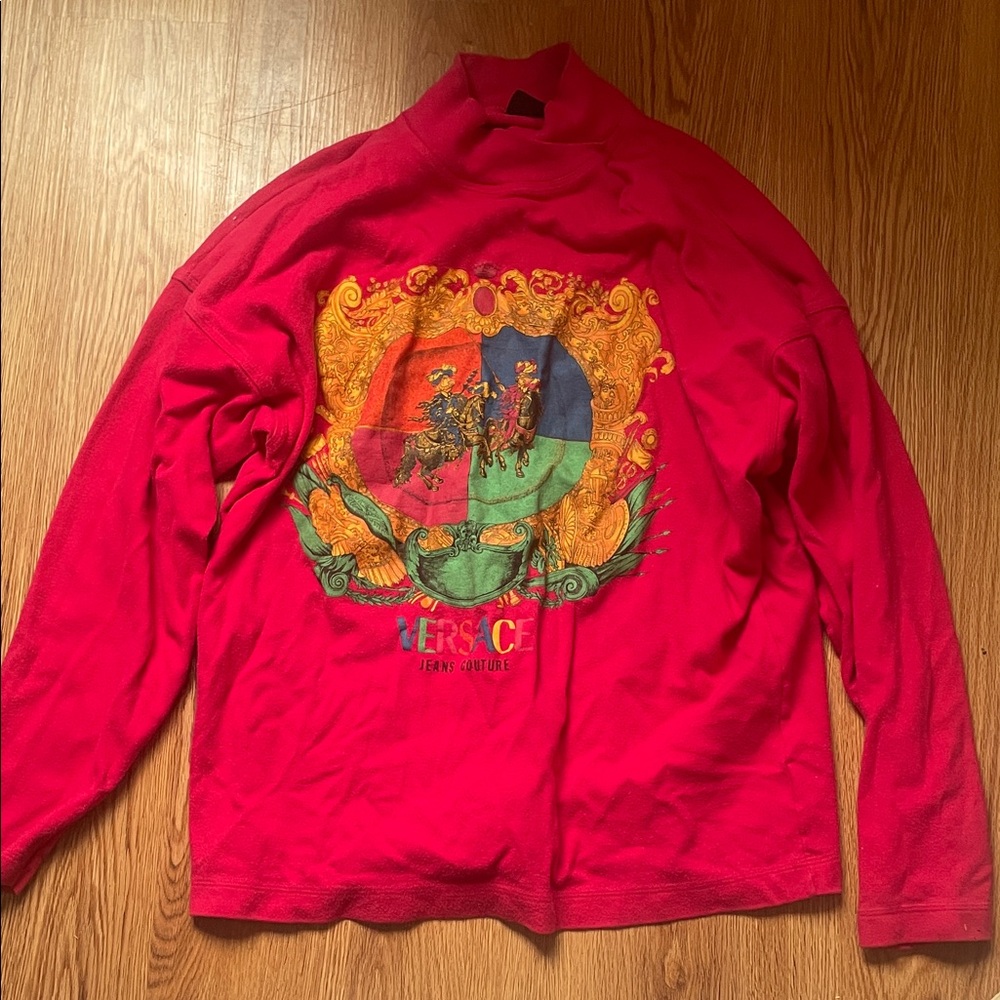 Versace Red Knit Top